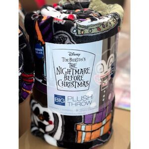 NEW The Big One Plush Blanket OS 5’ x 6’ Tim Burtons Nightmare Before Christmas